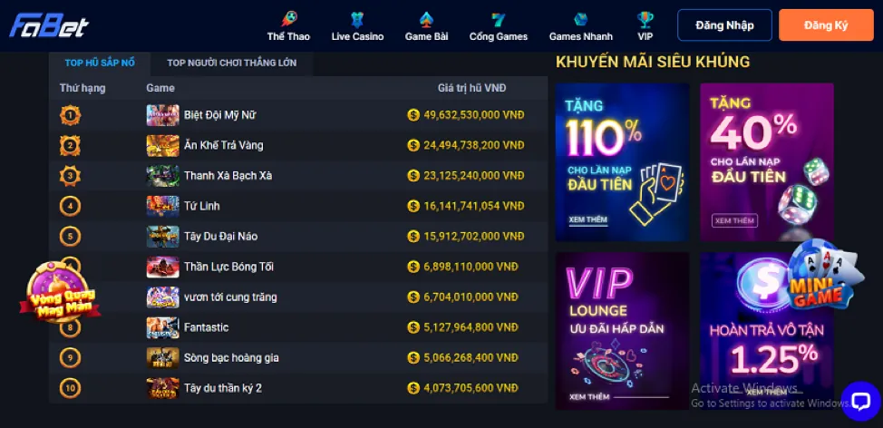 Nổ hũ / Slot game tại mm999 nhà cái
